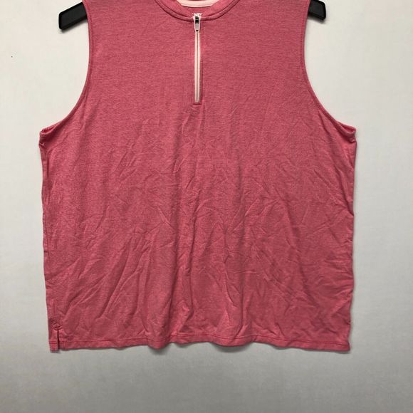 Lands' End Women Sleeveless 1/4 Zip Tank Top Shirt Size 2X Active Golf B244 -24 - Picture 9 of 12